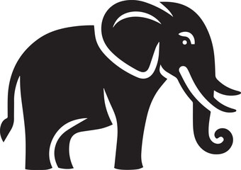 Elephants Vector in Black & White
