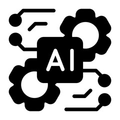 Future Tech AI Flat Icon
