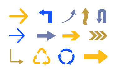 カラフルポップなアイコンのセット