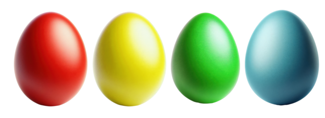easter egg eggs isolated transparent background - ai generated