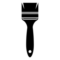 Vector illustration of a paint brush with paint on a white background