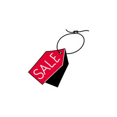 sale and discount red tag label