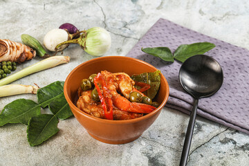 Thai Panang curry witn prawn