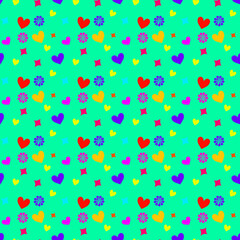 seamless pattern with hearts