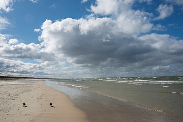 Windy day by Baltic sea, Liepaja, Latvia.