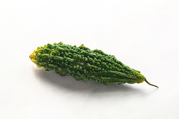 Raw green exotic tropical bitter melon