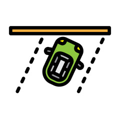 Parking Lot Vector Filled Icon Design
