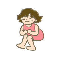 ふんばる女の子