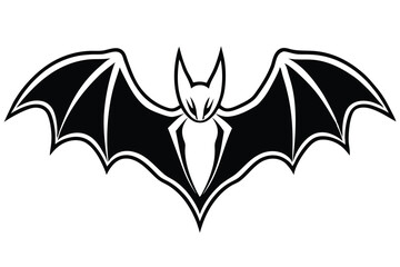 bat on white background silhouette.