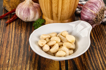 Tasty aroma marinated garlic cloves
