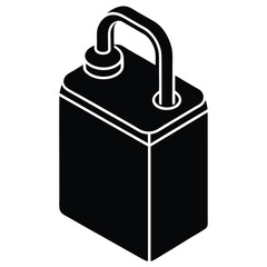 Liquid Storage Container Vector – Bottle, Jug, Canister, and Tank Silhouette Design