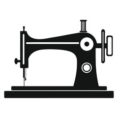 Antique Sewing Machine Elegant Crafting Silhouette Design