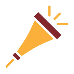 Birthday Party Horn Vector Glyph Two Colors Icon Design