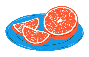 Orange illustration set – Juice, Jam, Fruit Basket and Slices