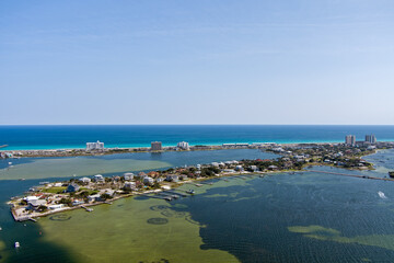Aerial view of Pensacola Beach
