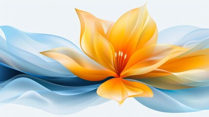 Exquisite blue and yellow flower captivating closeup of nature vibrant beauty in full bloom