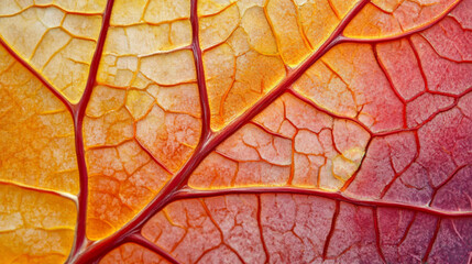 Nature's intricate patterns close-up of a colorful leaf outdoor environment macro photography artistic viewpoint