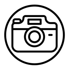 Camera Vector Line Icon Design