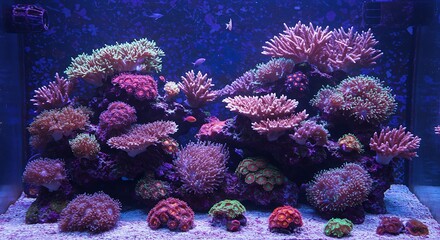Fototapeta premium Serene Reefscape: Vibrant Coral Garden Underwater AI Generated