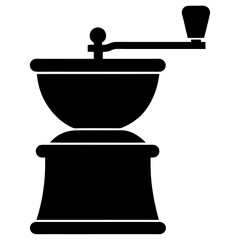 Clean and Simple Grinder Silhouette Vector Icon on White.