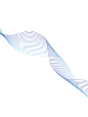 Fototapeta premium Vector abstract colorful shiny moving flowing wave lines on transparent background. Design element for technology. Banner, music or modern concept