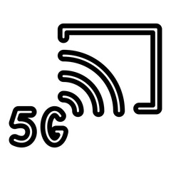 5G Streaming Vector Line Icon Design