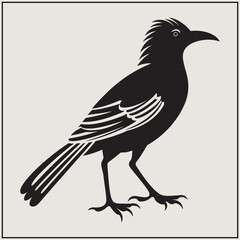 Naklejka premium Running Roadrunner Silhouette