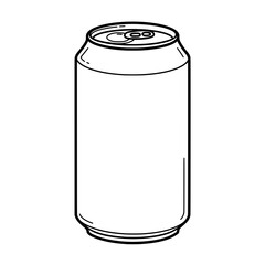 A Simple Refreshment Can: A clean, minimalist illustration of a beverage can, perfect for representing a thirst-quenching drink. 