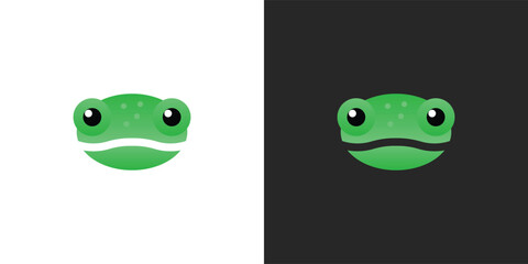 Frog logo. Suitable for business logo, brand, or other brands. Flat Vector Logo Design Template Elements.