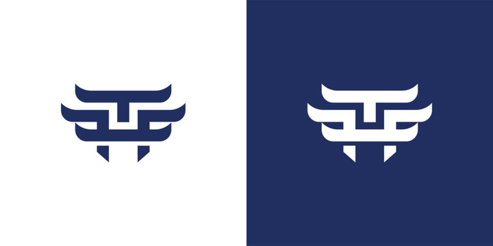 Letter t f logo. Suitable for business logo, brand, interview show, podcast, quiz. Flat Vector Logo Design Template Element.