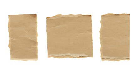 Torn Cardboard Pieces: A Close-Up Image of Recycled Paper Textures AI Generated