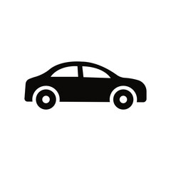 Black automobile vector illustration, an isolated fast transport design