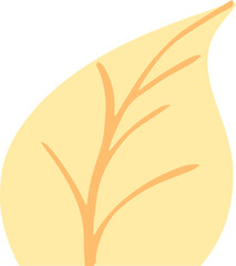 Spring simple flat plants and leaves vector illustration