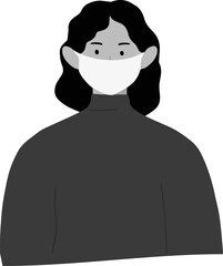 People head portrait Diverse men and women faces happy modern person avatar character in monochrome