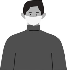 People head portrait Diverse men and women faces happy modern person avatar character in monochrome