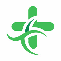 Best Healthcare Logo Designs Using Green Cross and Minimalist Figures

