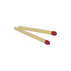 Matches sticks vector illustration on white background.