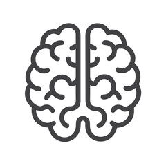 Brain Icon for Neurology Websites, Healthcare Apps, Mental Health Resources, Educational Materials and Scientific Presentations