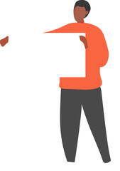 African people Celebrate Black history month holding empty boards