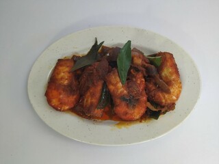 Fried Prawn in Spicy Sambal Sauce