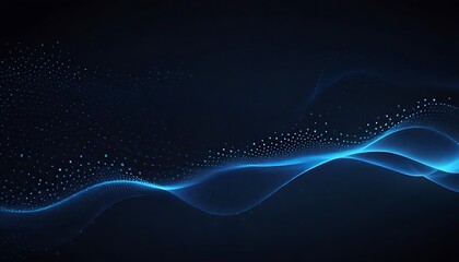 Blue wave with many dots on it