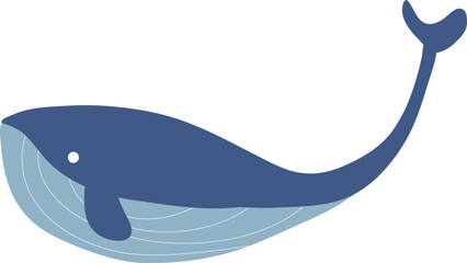 Obraz premium Whale as Sea Animal Floating Underwater