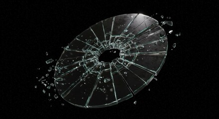 Shattered Glass Disc: A Study in Fracture and Destruction
