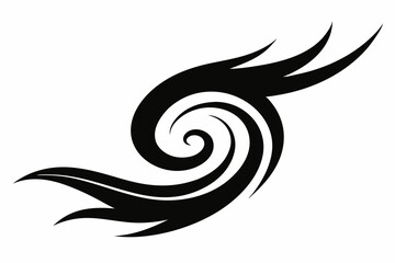 Obraz premium wind swirl Holy Spirit symbol silhouette vector.