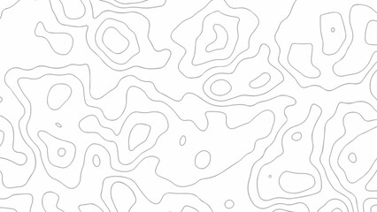 Black and white wave abstract topographic map contour, lines Pattern background. Topographic map and landscape terrain texture grid. 