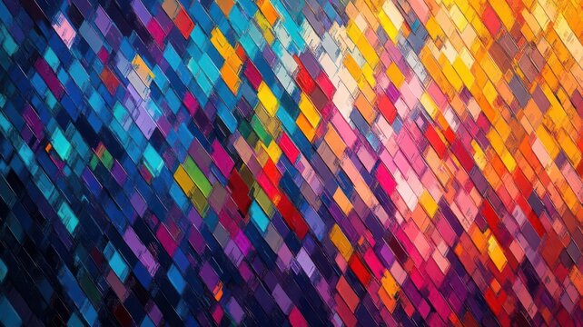 Glitch art-inspired pattern with distorted pixels and colorful fragments, weird digital error background