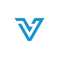 Abstract Letter V Logo design vector template isolated on white background