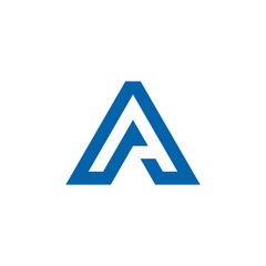 Abstract Letter A Logo design vector template isolated on white background