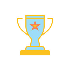 trophy icon, flat, design, vector, illustrations, education, style, trendy, collections