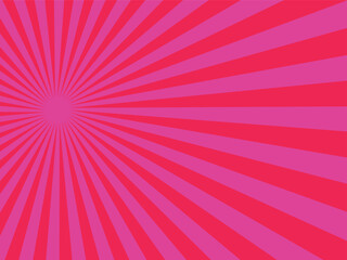 Abstract explosion background in gradient pink color. Sun glare effect radiates. Sunlight sparkle pattern.